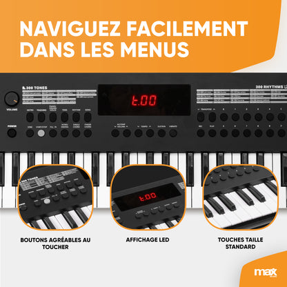 Piano électronique clavier 49 touches