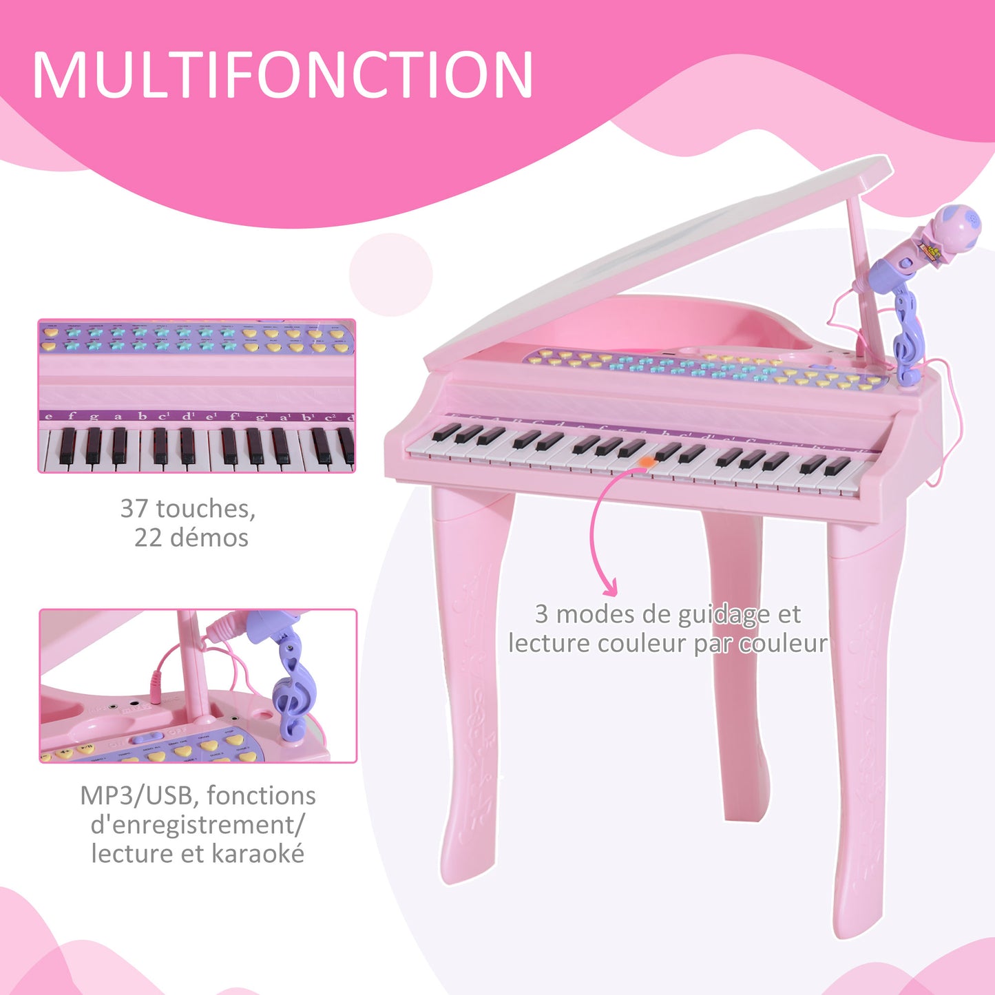 Piano 37 touches clavier enfant