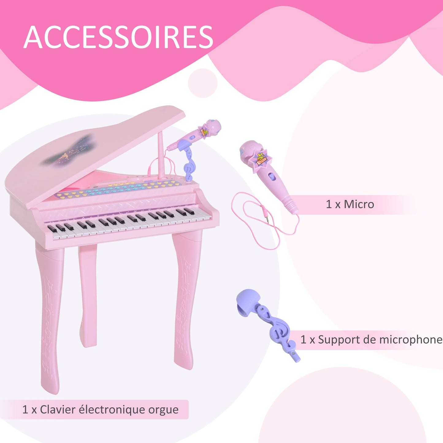 Piano 37 touches clavier enfant