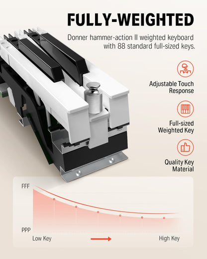 Piano électrique 88 touches numériques lestées