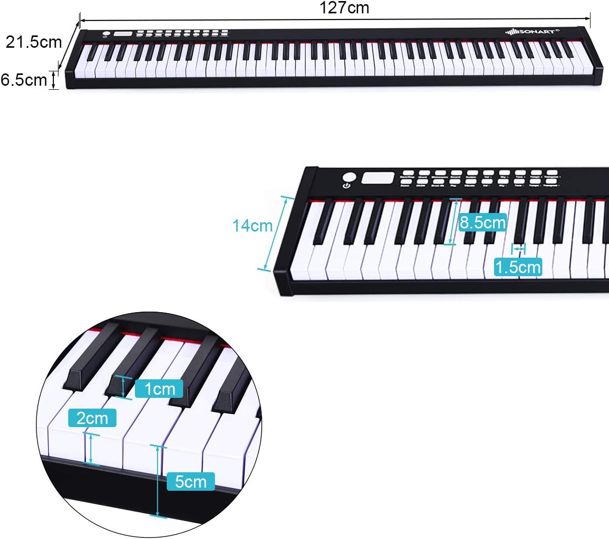 Piano électronique piano numérique 88 touches