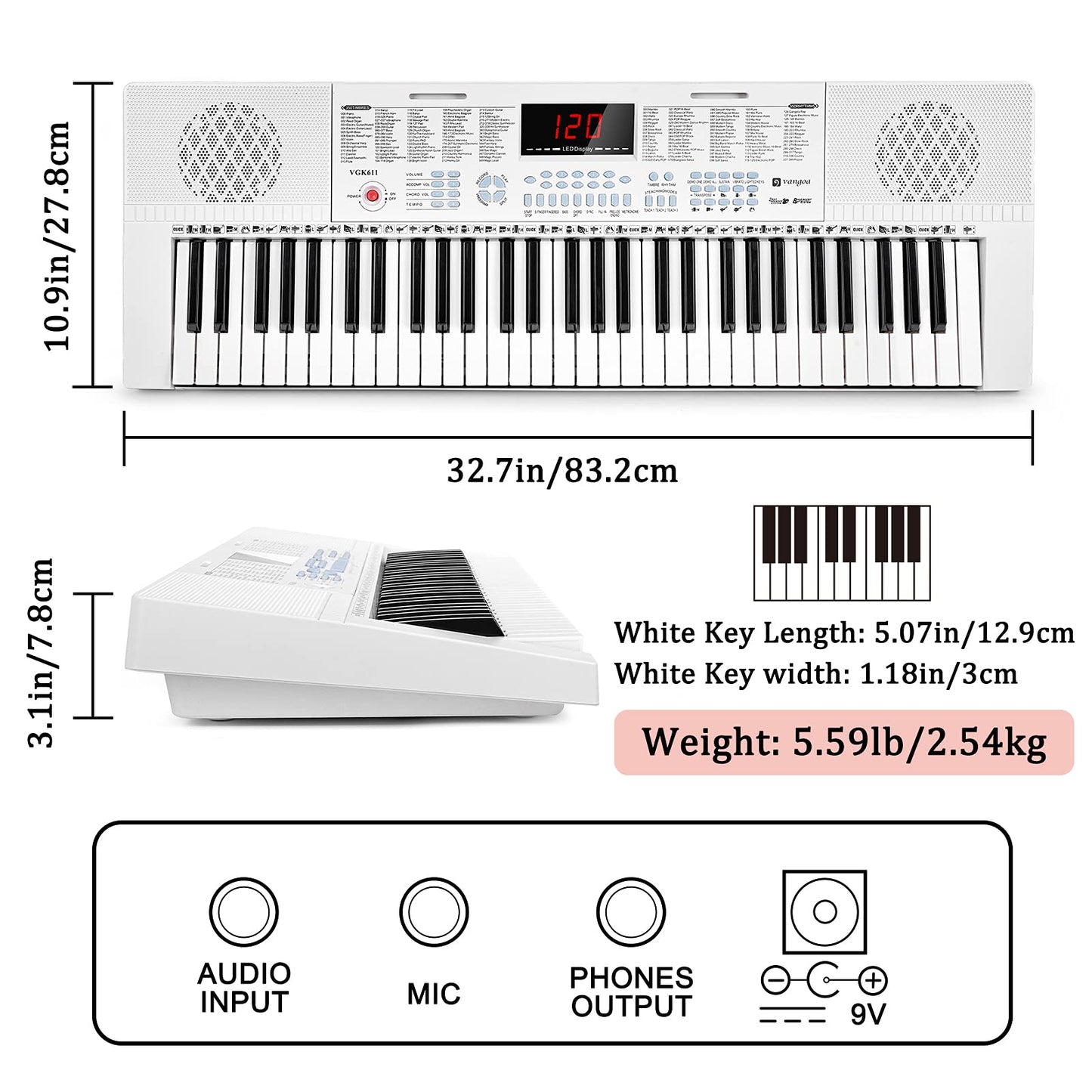 Piano électrique 61 touches