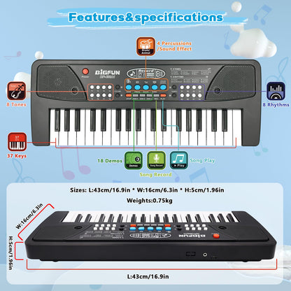 Piano portable 37 touches enfants