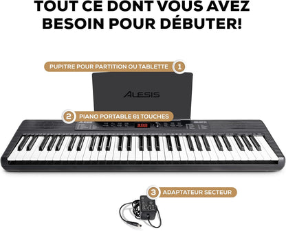 Piano 61 touches pour débutant avec haut-parleur