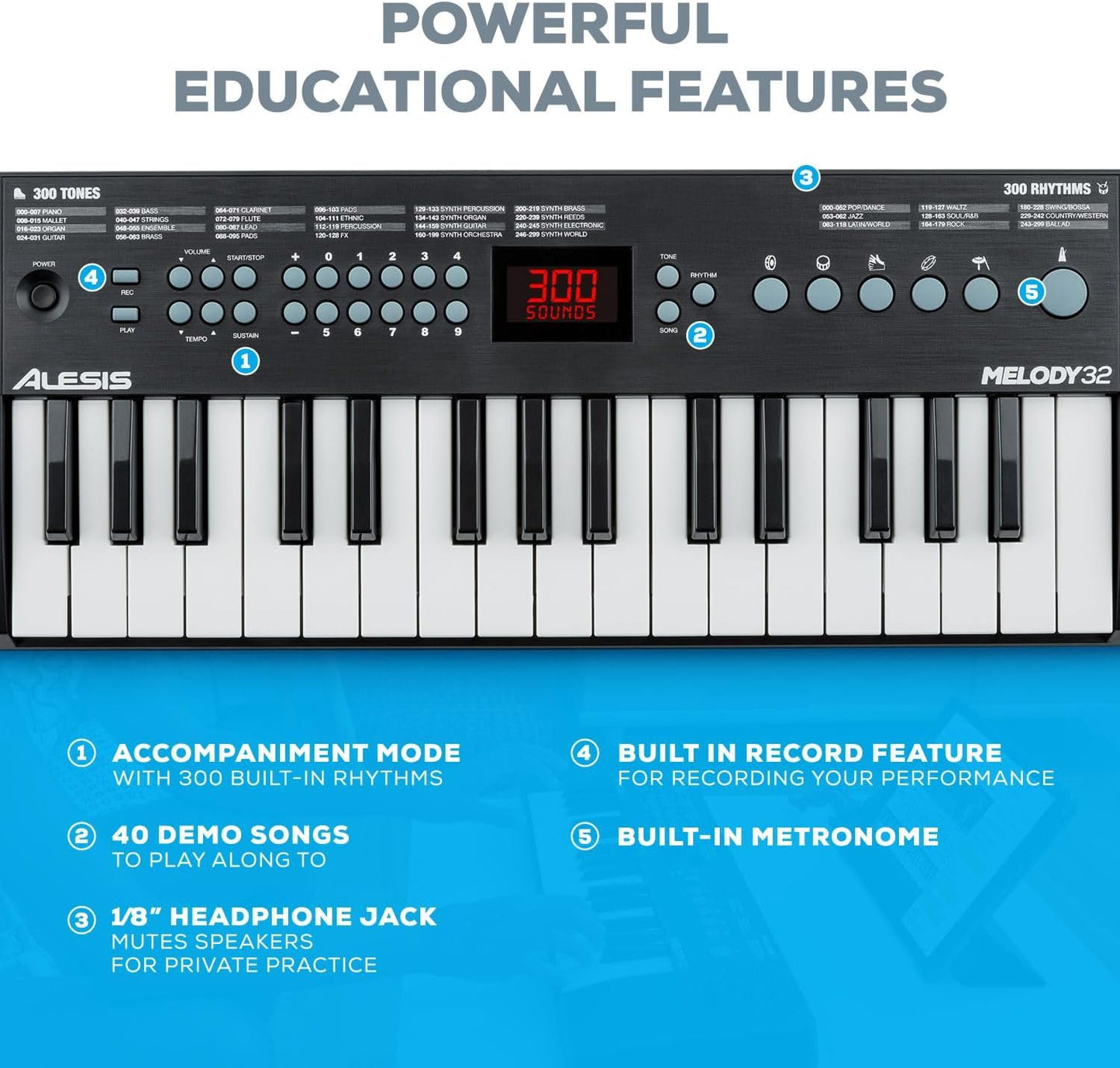 Piano numérique portable 32 touches