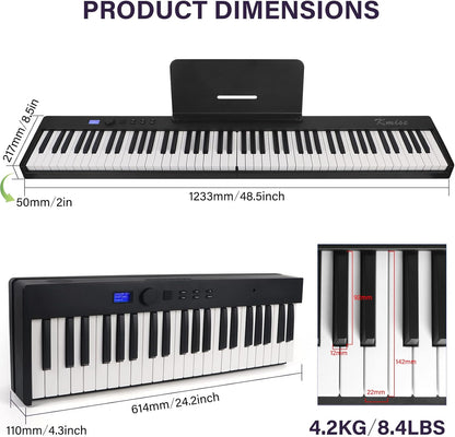 Piano électrique pliant clavier 88 touches