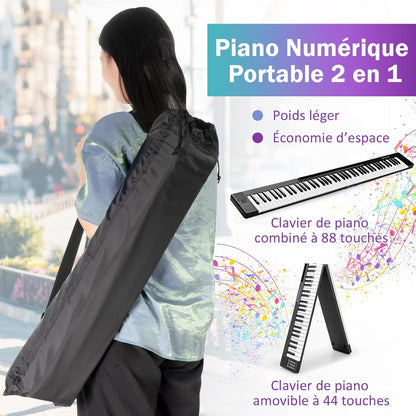 Piano Numérique Pliable avec 88 Touches