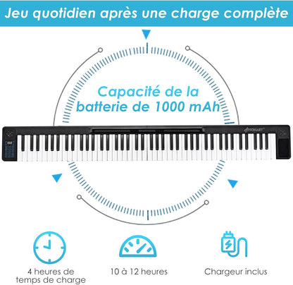 Piano numérique de 88 touches avec touches détachables