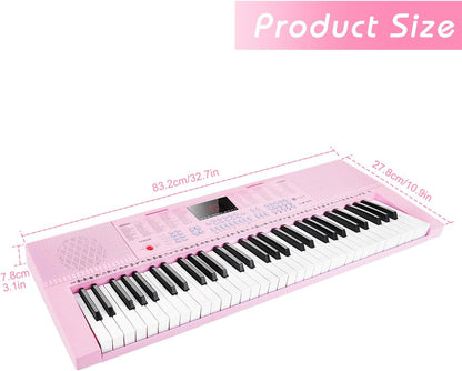 Piano clavier rose arrangeur 61 touches