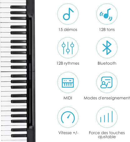 Piano numérique de 88 touches avec touches détachables