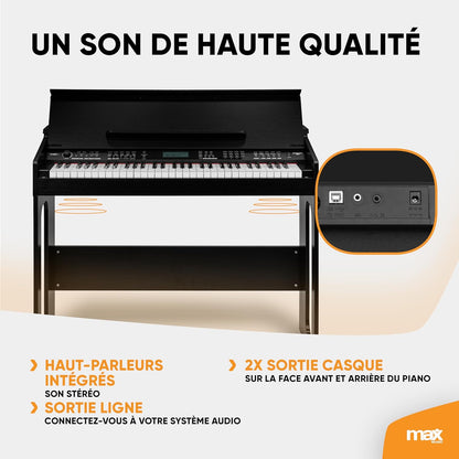 Piano électronique 61 touches meuble