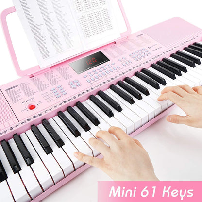 Piano clavier rose arrangeur 61 touches