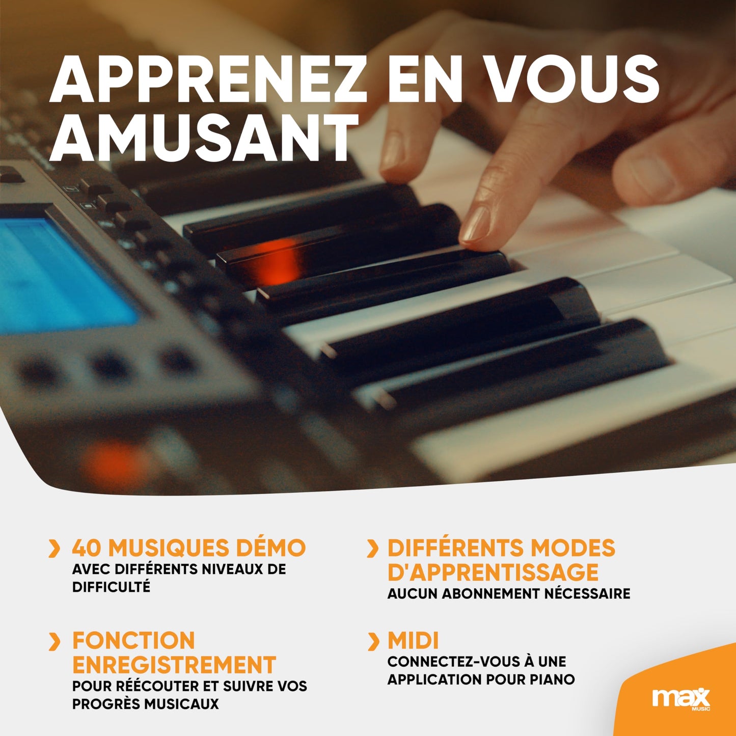 Piano numérique synthétiseur débutant