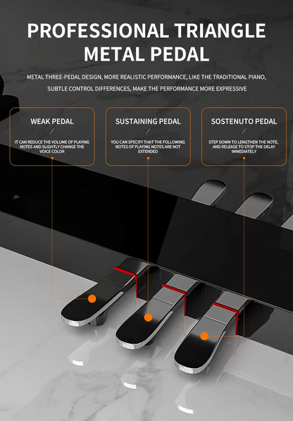 Piano à clavier électronique numérique à 88 touches