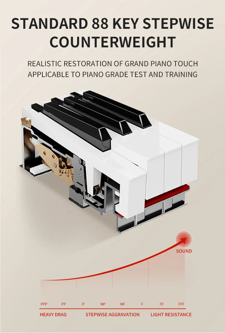 Piano à clavier électronique numérique à 88 touches
