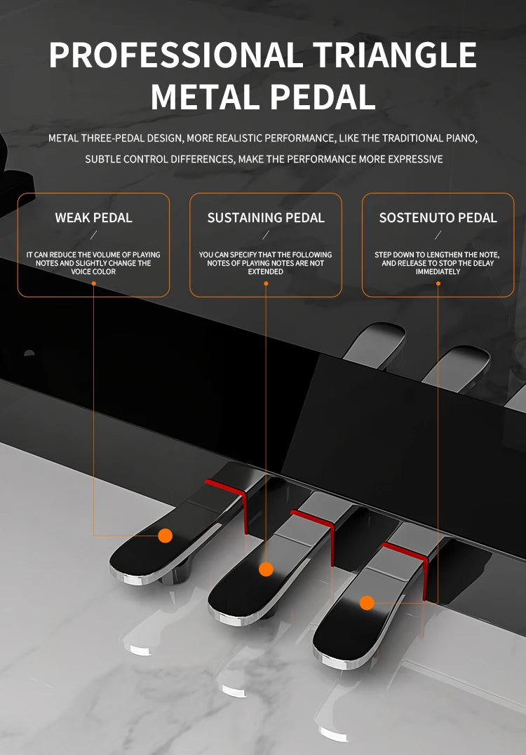 Piano à queue électrique clavier numérique