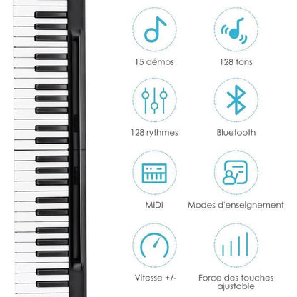 Piano 88 touches détachable