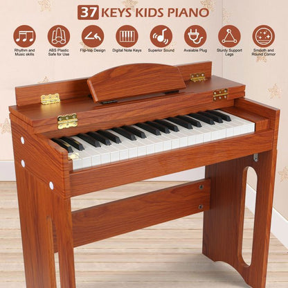 Piano en bois 37 touches enfants