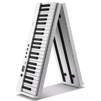 Piano clavier pliable blanc numérique 88 touches portable