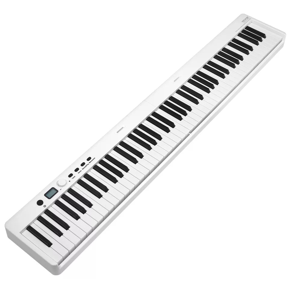 Piano clavier pliable blanc numérique 88 touches portable