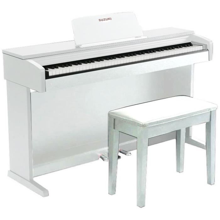 Piano blanc mat 88 touches toucher lourd